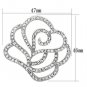 LO2813 - Imitation Rhodium White Metal Brooches with Top Grade Crystal in Clear Default Title
