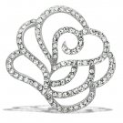 LO2814 - Flash Gold White Metal Brooches with Top Grade Crystal in Clear Default Title