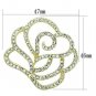 LO2814 - Flash Gold White Metal Brooches with Top Grade Crystal in Clear Default Title