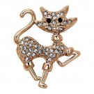 LO2820 - Flash Rose Gold White Metal Brooches with Top Grade Crystal in Clear Default Title