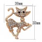 LO2820 - Flash Rose Gold White Metal Brooches with Top Grade Crystal in Clear Default Title