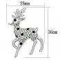 LO2821 - Imitation Rhodium White Metal Brooches with Top Grade Crystal in Jet Default Title