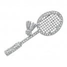 LO2823 - Imitation Rhodium White Metal Brooches with Top Grade Crystal in Clear Default Title