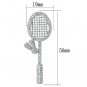 LO2823 - Imitation Rhodium White Metal Brooches with Top Grade Crystal in Clear Default Title