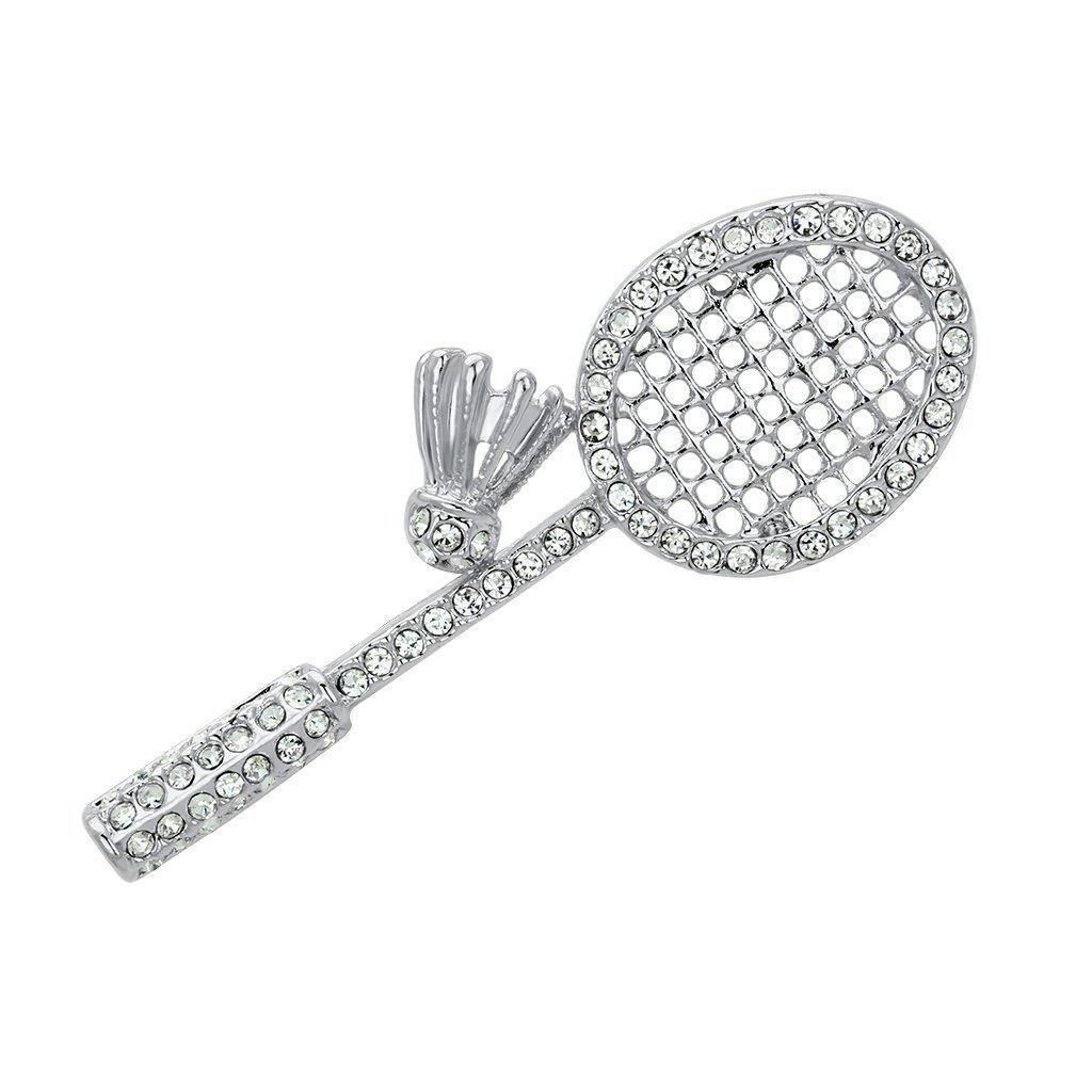 LO2824 - Flash Gold White Metal Brooches with Top Grade Crystal in Clear Default Title