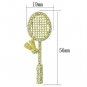 LO2824 - Flash Gold White Metal Brooches with Top Grade Crystal in Clear Default Title