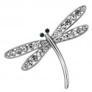 LO2825 - Imitation Rhodium White Metal Brooches with Top Grade Crystal in Clear Default Title