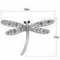 LO2825 - Imitation Rhodium White Metal Brooches with Top Grade Crystal in Clear Default Title