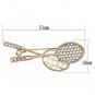 LO2828 - Flash Rose Gold White Metal Brooches with Top Grade Crystal in Clear Default Title