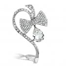 LO2832 - Flash Rose Gold White Metal Brooches with Synthetic Synthetic Glass in Clear Default Title