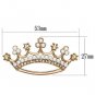 LO2839 - Flash Rose Gold White Metal Brooches with Synthetic Pearl in White Default Title