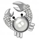 LO2842 - Imitation Rhodium White Metal Brooches with Synthetic Pearl in White Default Title