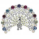 LO2848 - Imitation Rhodium White Metal Brooches with Top Grade Crystal in Multi Color Default Title