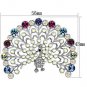 LO2848 - Imitation Rhodium White Metal Brooches with Top Grade Crystal in Multi Color Default Title