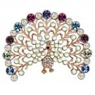 LO2849 - Flash Rose Gold White Metal Brooches with Top Grade Crystal in Multi Color Default Title