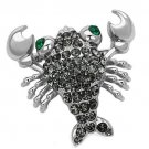 LO2850 - Imitation Rhodium White Metal Brooches with Top Grade Crystal in Emerald Default Title