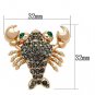 LO2851 - Flash Rose Gold White Metal Brooches with Top Grade Crystal in Emerald Default Title