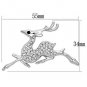 LO2858 - Imitation Rhodium White Metal Brooches with Top Grade Crystal in Clear Default Title
