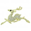 LO2859 - Flash Gold White Metal Brooches with Top Grade Crystal in Multi Color Default Title