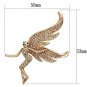 LO2863 - Flash Rose Gold White Metal Brooches with Top Grade Crystal in Champagne Default Title