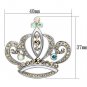 LO2870 - Imitation Rhodium White Metal Brooches with Top Grade Crystal in Multi Color Default Title