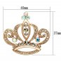 LO2871 - Flash Rose Gold White Metal Brooches with Top Grade Crystal in Multi Color Default Title