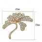 LO2875 - Flash Rose Gold White Metal Brooches with Top Grade Crystal in Clear Default Title