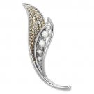 LO2876 - Imitation Rhodium White Metal Brooches with Synthetic Pearl in White Default Title