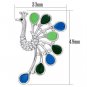 LO2880 - Imitation Rhodium White Metal Brooches with Top Grade Crystal in Clear Default Title