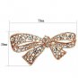 LO2883 - Flash Rose Gold White Metal Brooches with Top Grade Crystal in Clear Default Title