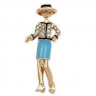 LO2885 - Flash Rose Gold White Metal Brooches with Top Grade Crystal in Clear Default Title