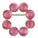 LO2886 - Flash Gold White Metal Brooches with Synthetic Cat Eye in Rose Default Title