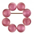 LO2887 - Flash Rose Gold White Metal Brooches with Synthetic Cat Eye in Rose Default Title