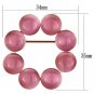 LO2887 - Flash Rose Gold White Metal Brooches with Synthetic Cat Eye in Rose Default Title