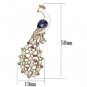 LO2897 - Flash Rose Gold White Metal Brooches with Top Grade Crystal in Multi Color Default Title