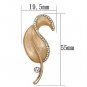 LO2899 - Flash Rose Gold White Metal Brooches with Top Grade Crystal in Clear Default Title