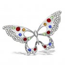 LO2906 - Imitation Rhodium White Metal Brooches with Top Grade Crystal in Multi Color Default Title