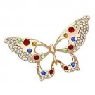 LO2907 - Flash Rose Gold White Metal Brooches with Top Grade Crystal in Multi Color Default Title