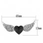 LO2908 - Imitation Rhodium White Metal Brooches with Top Grade Crystal in Clear Default Title