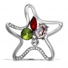 LO2912 - Imitation Rhodium White Metal Brooches with Synthetic Acrylic in Multi Color Default Title