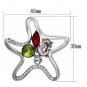 LO2912 - Imitation Rhodium White Metal Brooches with Synthetic Acrylic in Multi Color Default Title