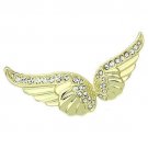 LO2914 - Flash Gold White Metal Brooches with Top Grade Crystal in Clear Default Title