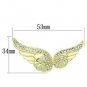 LO2914 - Flash Gold White Metal Brooches with Top Grade Crystal in Clear Default Title