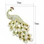 LO2933 - Flash Gold White Metal Brooches with Synthetic Pearl in White Default Title