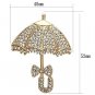 LO2937 - Flash Rose Gold White Metal Brooches with Top Grade Crystal in Clear Default Title