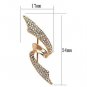 LO2941 - Flash Rose Gold White Metal Brooches with Top Grade Crystal in Clear Default Title