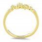 LO3965 - Flash Gold Brass Ring with Top Grade Crystal in Clear