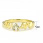 LO3966 - Flash Gold Brass Ring with Top Grade Crystal in Clear