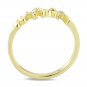 LO3966 - Flash Gold Brass Ring with Top Grade Crystal in Clear