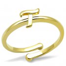 LO4018 - Flash Gold Brass Ring with No Stone